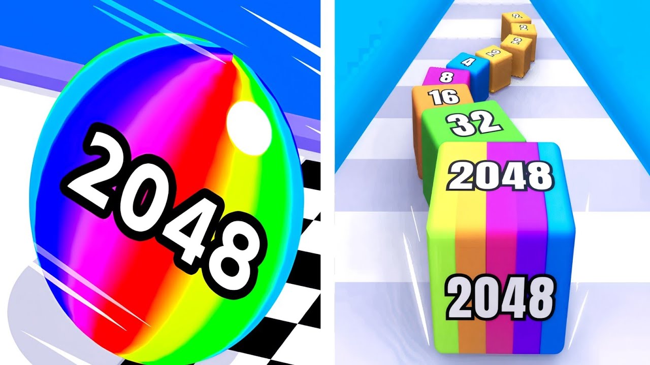 Ball Run 2048 Vs Jelly Tube Run 🎃🍓🍅 Max All Level Android iOS Gameplay