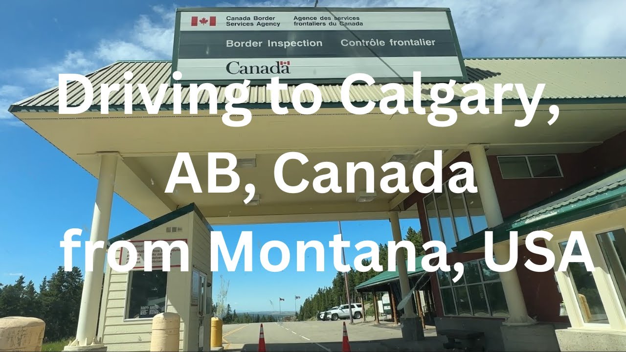 Driving to US Canada Border, Babb, Alberta