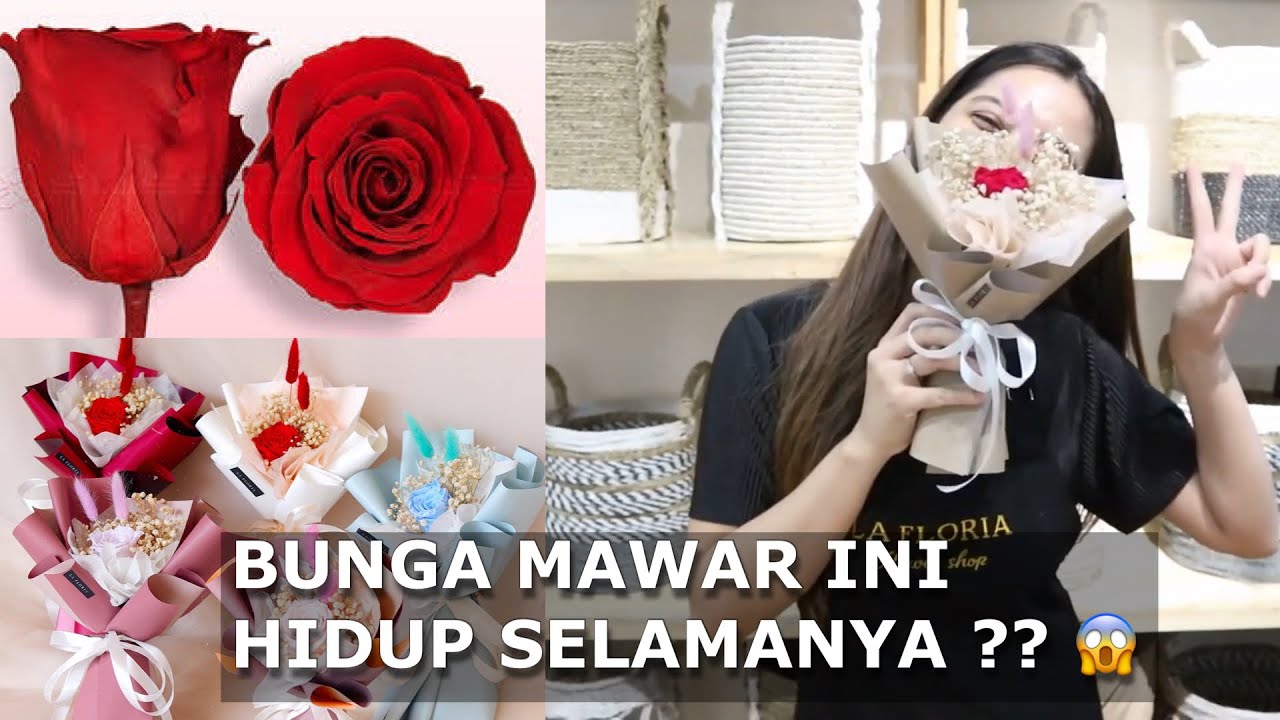 CARA MEMBUAT BUKET BUNGA KOREA | MAKE A KOREAN BOUQUET PRESERVED ROSE
