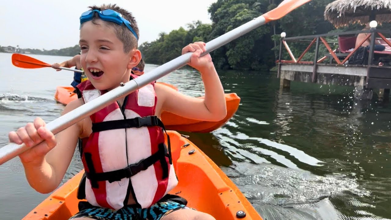 Water Sports for Kids 💦 River Kayaking in West Africa 