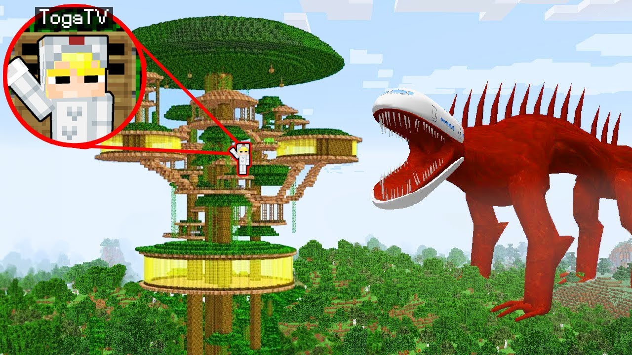 Tô Gà Xây Nhà An Toàn Trên Cây Chống Infected Sky Trong Minecraft!