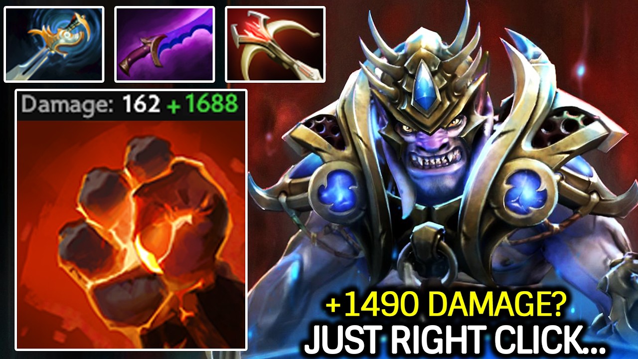 Lion Melee Attack +1490 Damage? Just Right Click... Dota 2