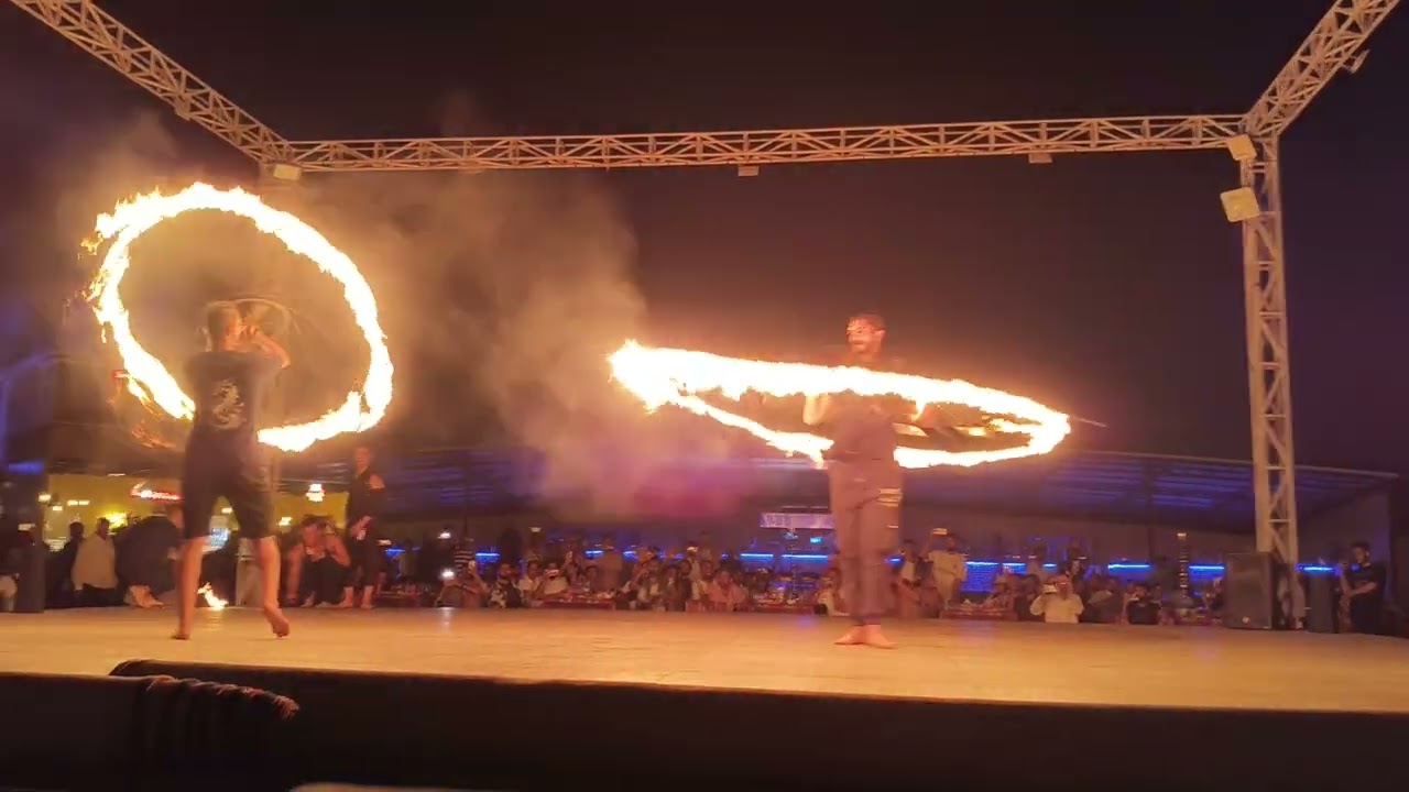 Dubai Fire Show 🔥 Desert Safari🏜️Bbq Dinner #subscribemychannel 