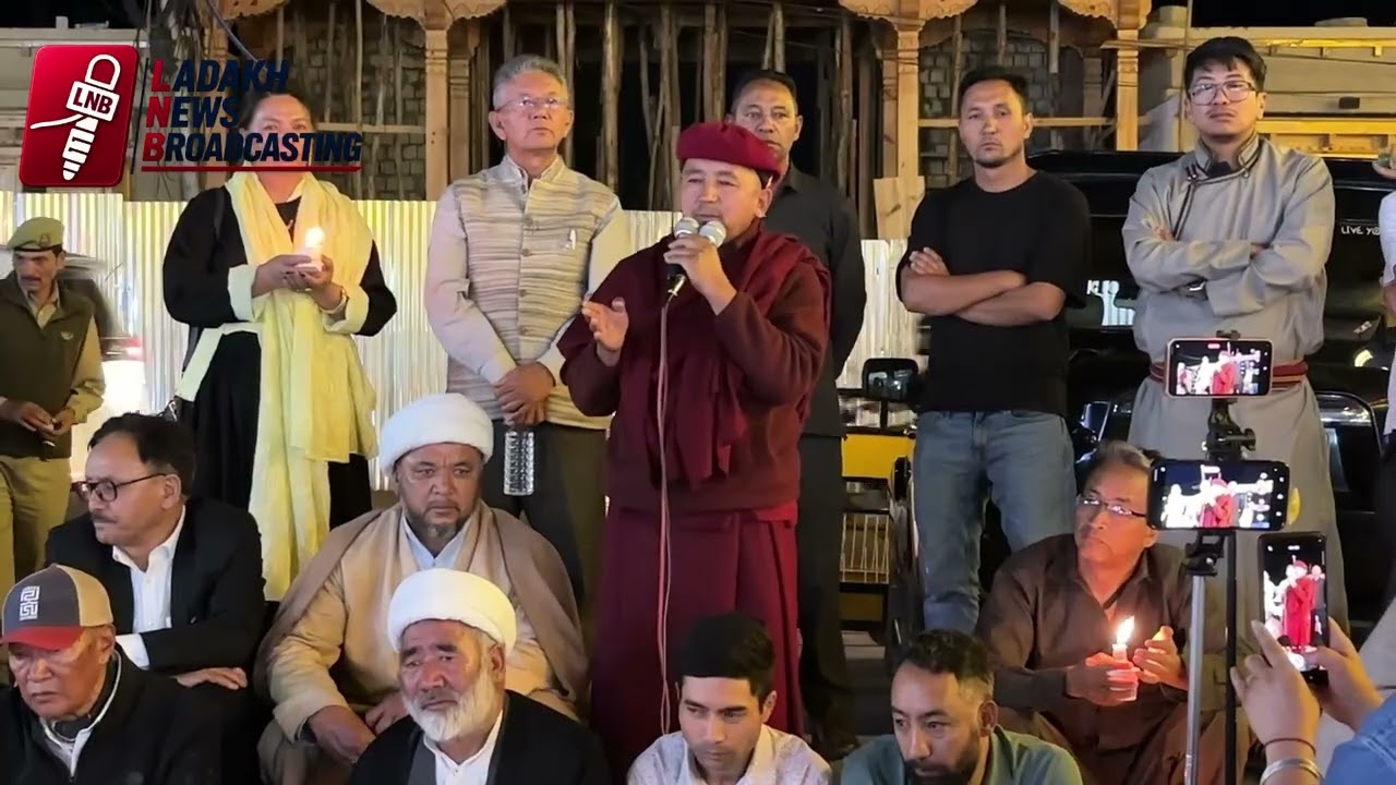 Religious Leaders Address Candlelight March in Leh Market