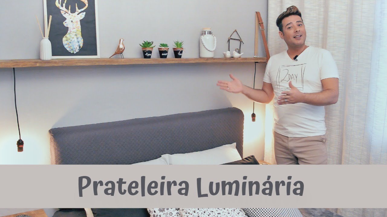 Prateleira Luminária Sem Mão Francesa - DIY