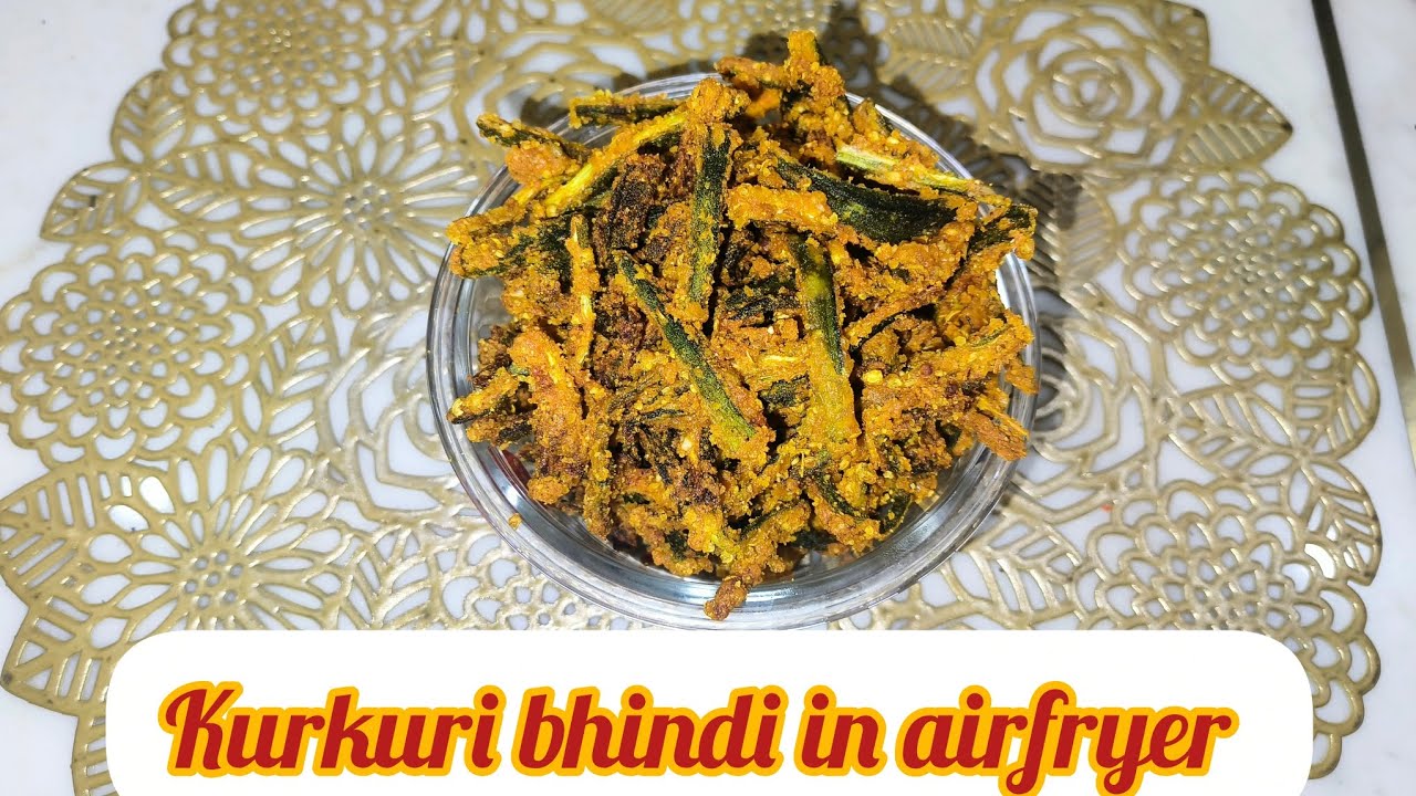 Kurkuri bhindi in airfryer ll diet recipe ll cook it up with ritu ll @Rituamayraa 