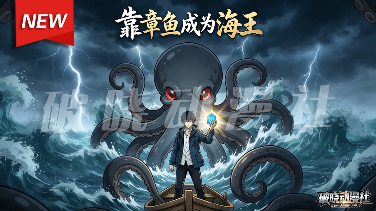 MULTISUB📢新番上线《靠章鱼成为海王》第1~60集丨全球恐怖复苏，海洋成为禁区，林洋鸣却拥有一只从幼崽时期便跟随他、能够无限进化的深海霸主，成为深海唯一的王！#漫剧 #破晓动漫社