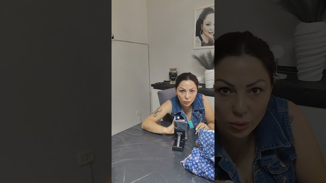 mia nuora Michelle che si trucca