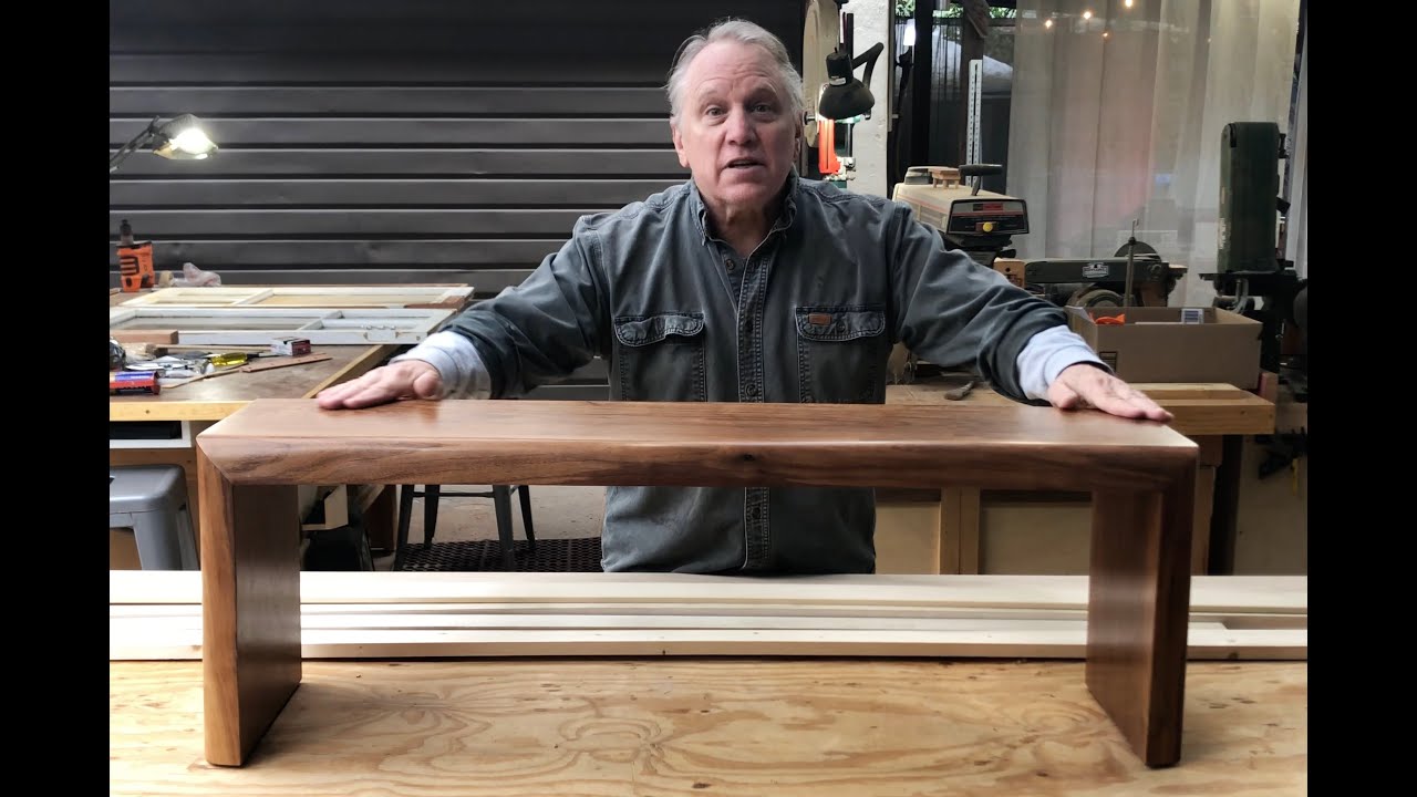 Waterfall Grain Slab Bench
