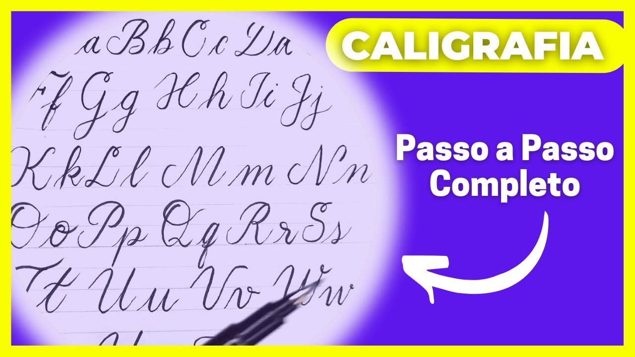 PASSO A PASSO   Como Melhorar a CALIGRAFIA   Alfabeto Completo
