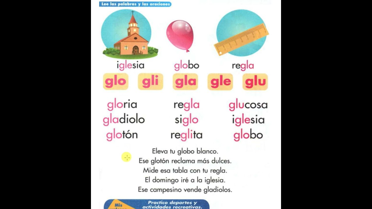 gla gle gli glo glu
