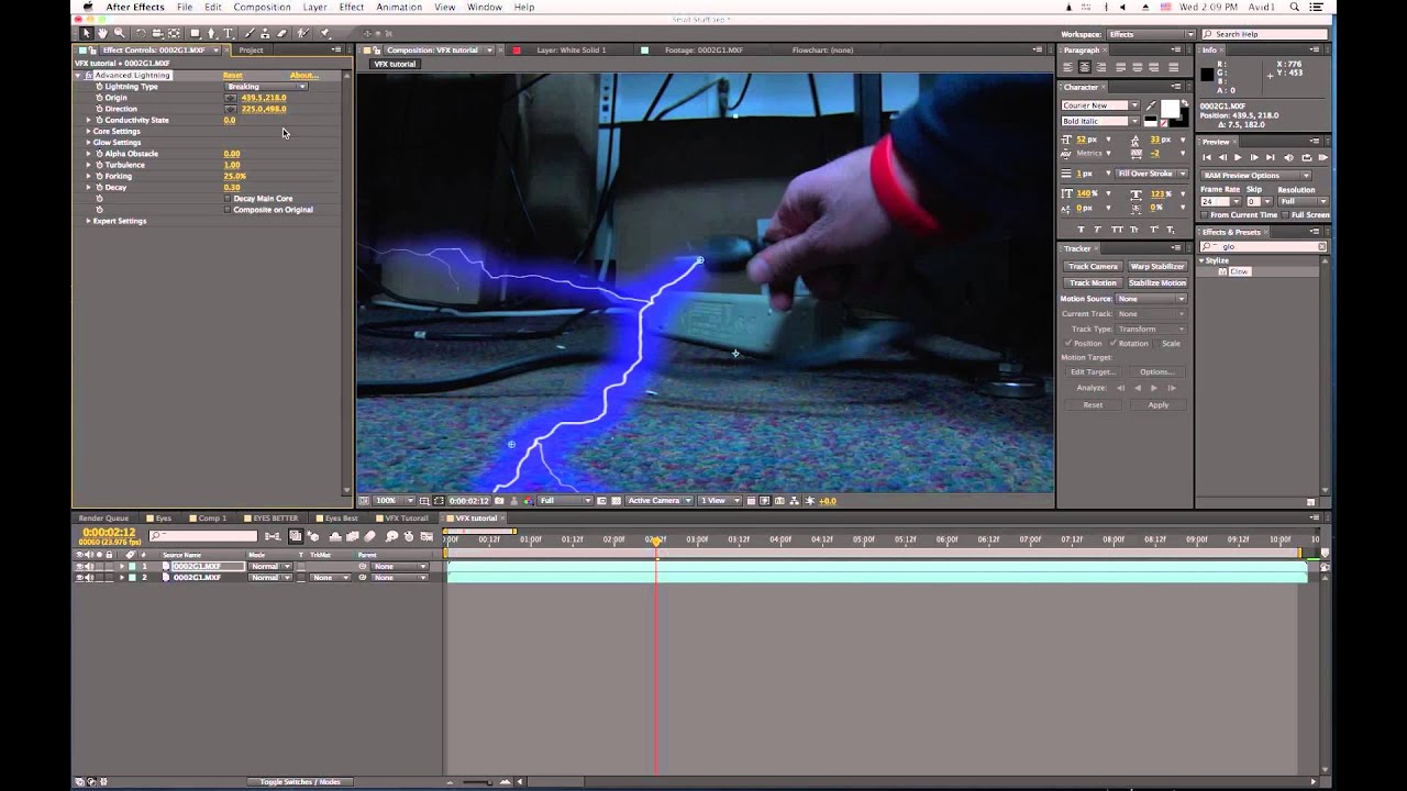 After Effects Tutorial- Advanced Lightning