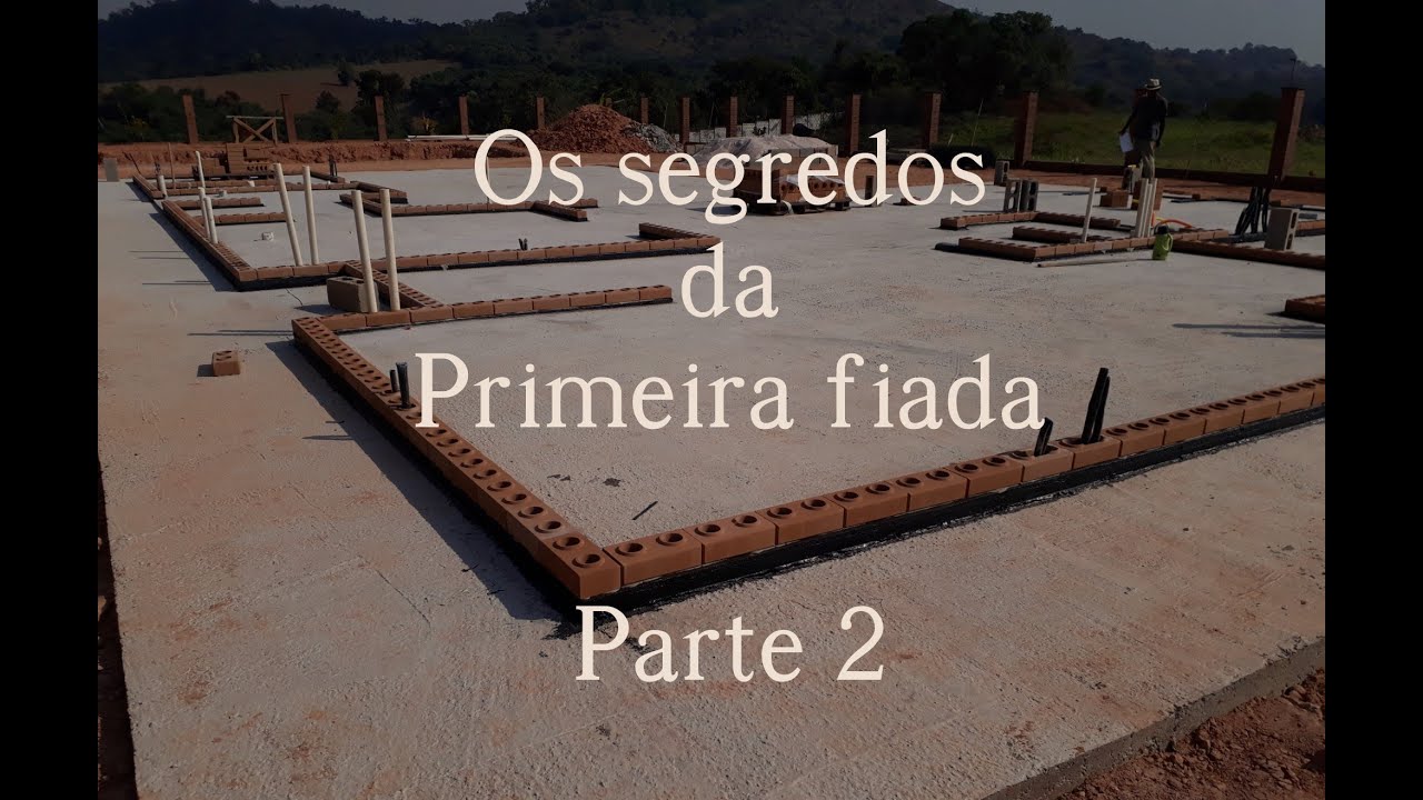 Primeira fiada com tijolo ecologico - Parte 2