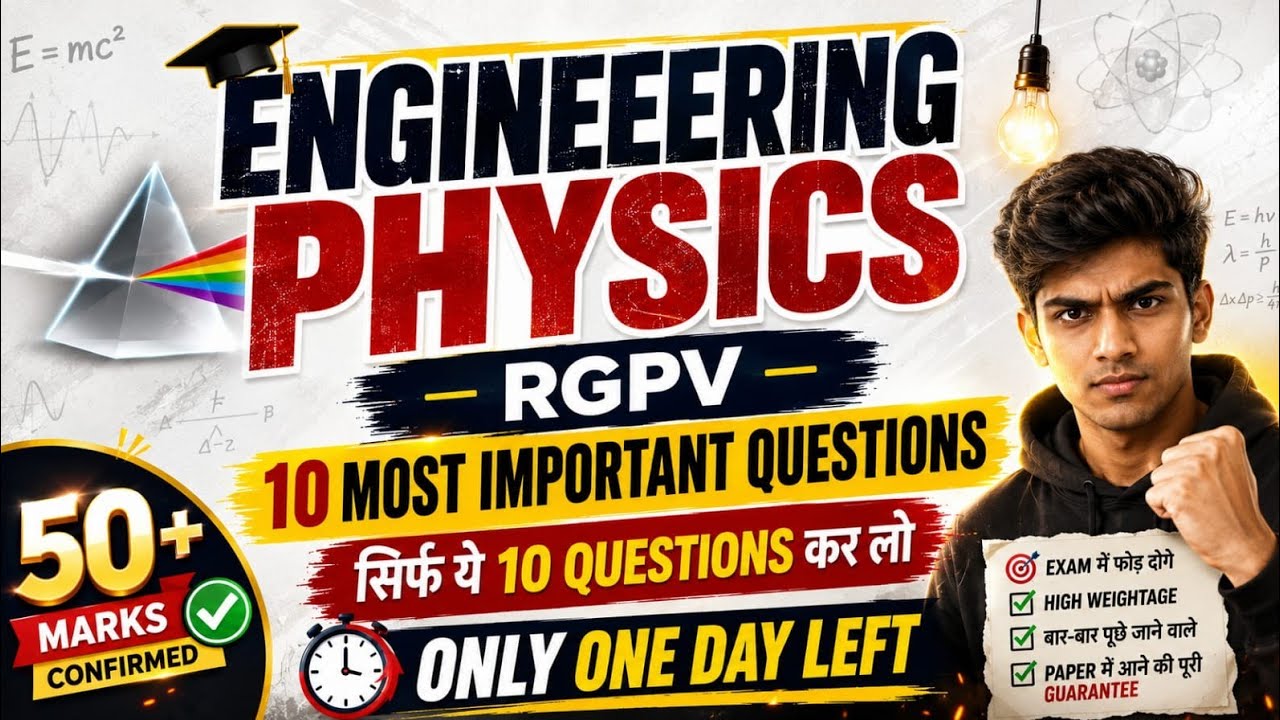 10 Most Important questions of Engineering physics | (BT-201) RGPV Examination 