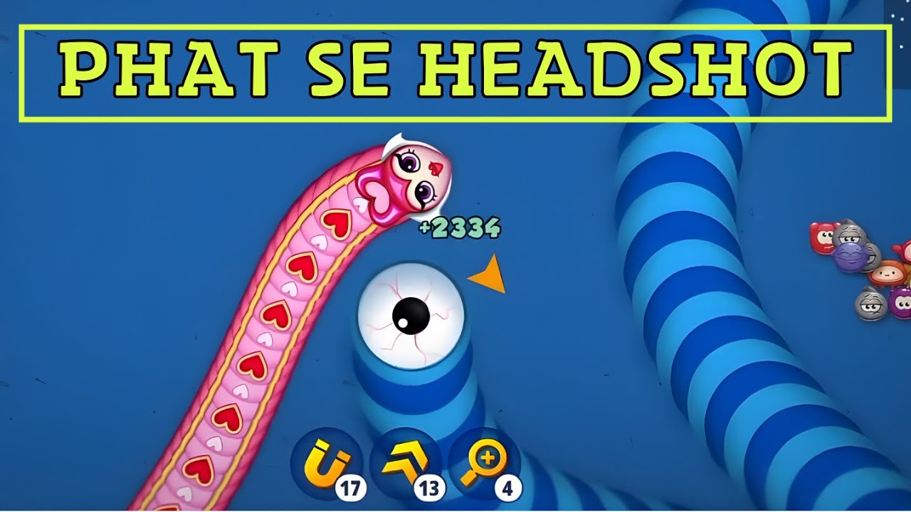 Biggest worm headshot defeated at wormzone.io gameplay #wormzonegame #wormateio #gamingshorts