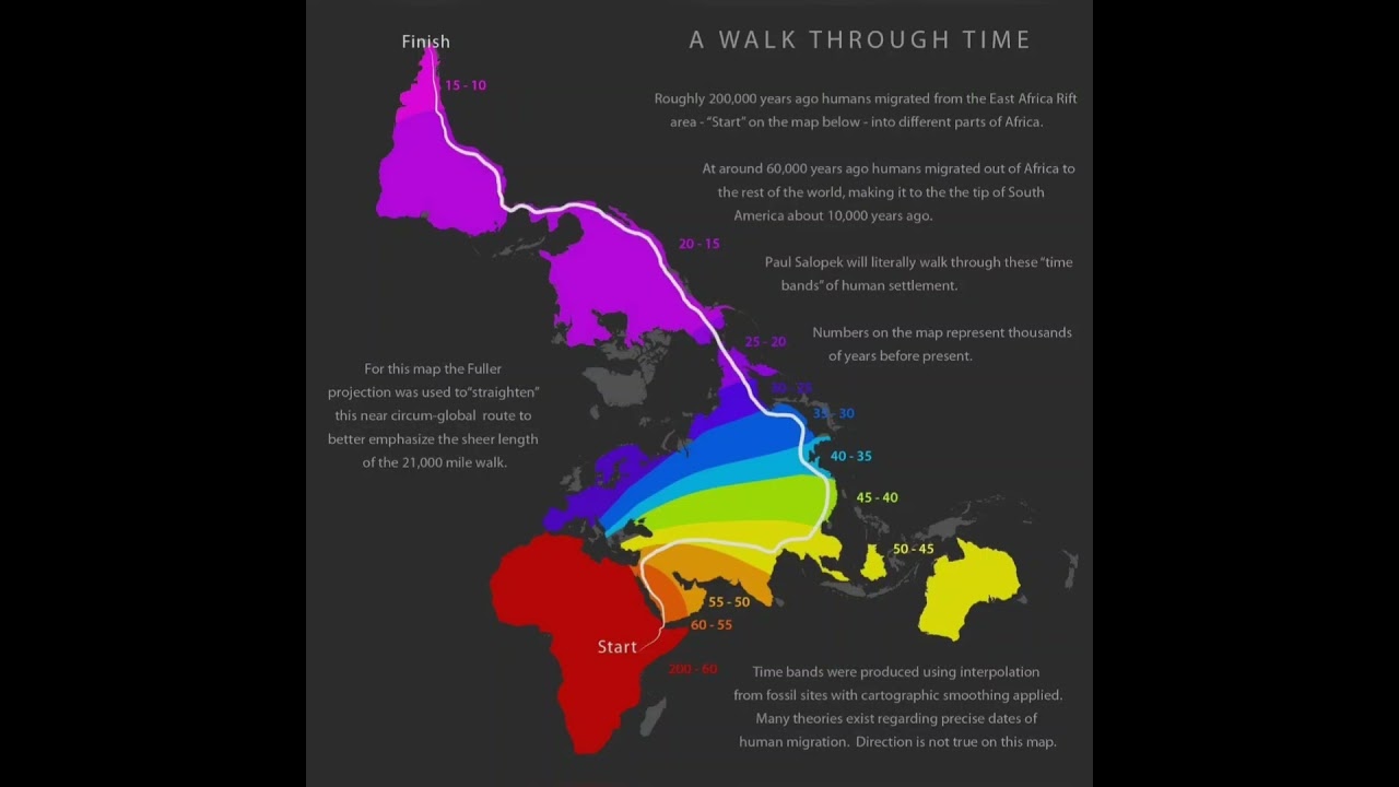 Map of human migration! #map #geography #migration #humanity #youtubeshorts