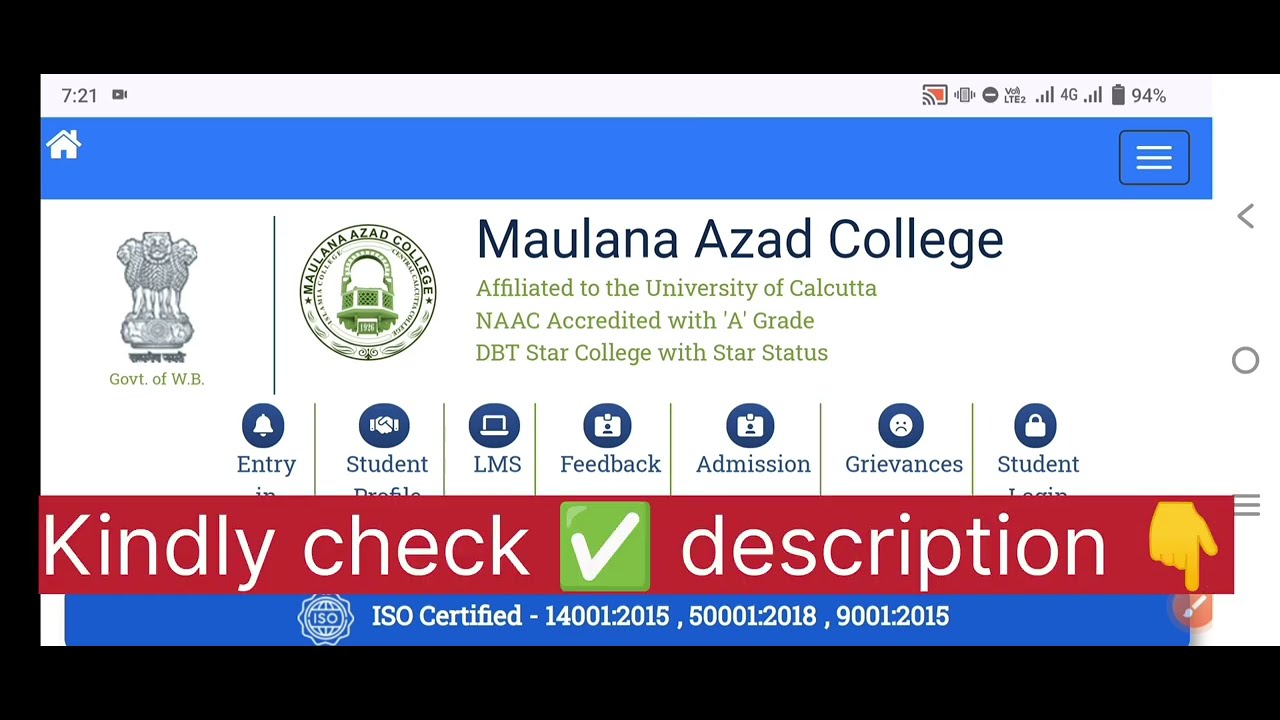 Maulana Azad college kolkata | CU Registration form fillup 2024 | Calcutta University Registration