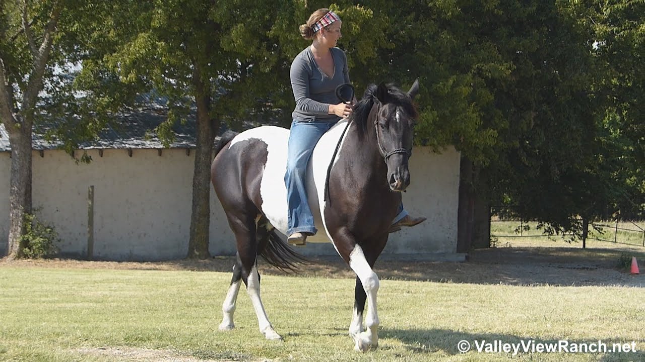 BW - riding bareback up to the barn - Valley View Ranch
