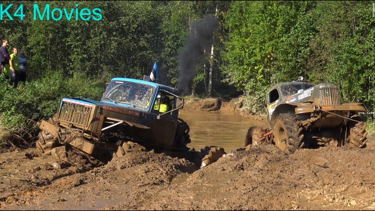 4x4 Off-Road trucks mudding water pool | Antsumae 2017