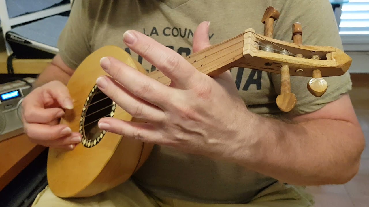 Ukulele-oud improvisation. Oriental style.