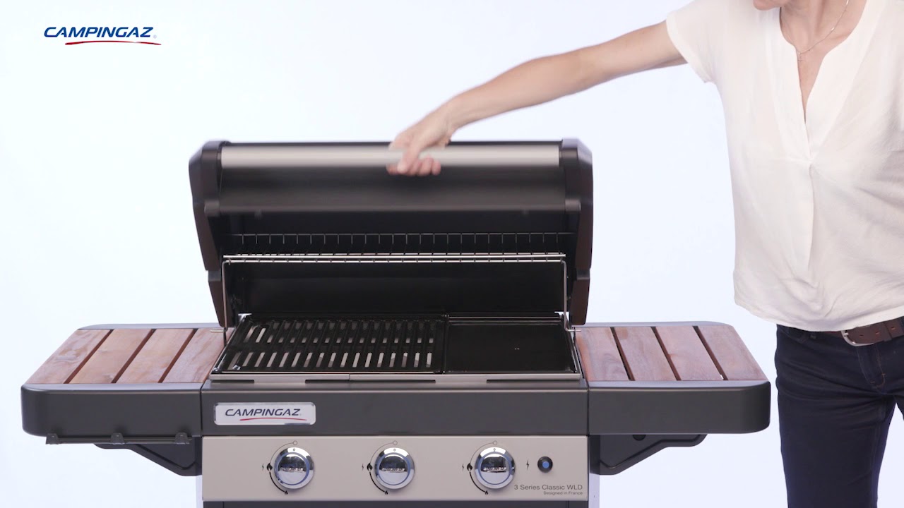 Campingaz® 3 Series Woody LD - trzypalnikowy grill z drewnianymi półkami - PL
