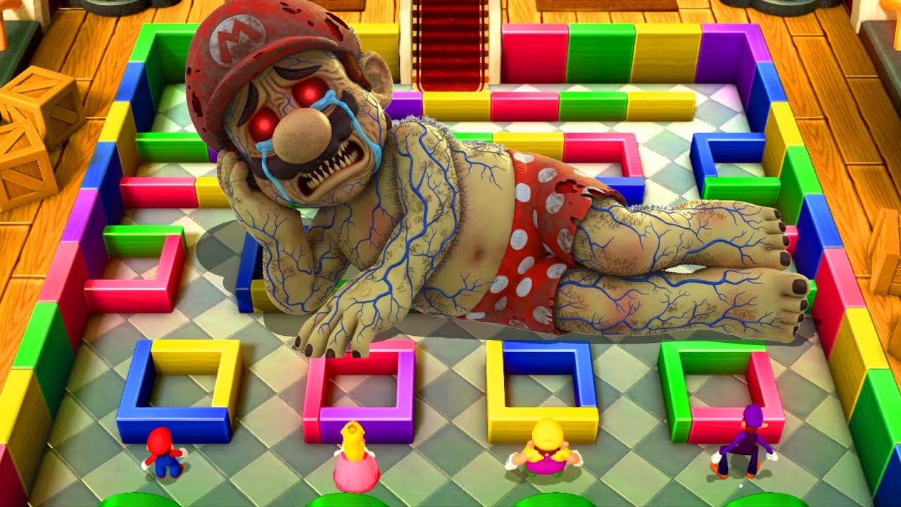 Mario Party 10 Minigames -  Mario Vs Peach Vs Wario Vs Walugi (Very Hard CPU)
