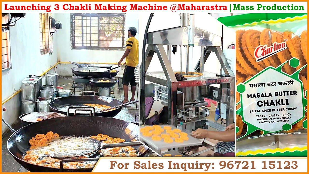 Modern Chakli #maharastra  | Book Now:9672115123 | Launching 3 Chakli Making Machine |MassProduction