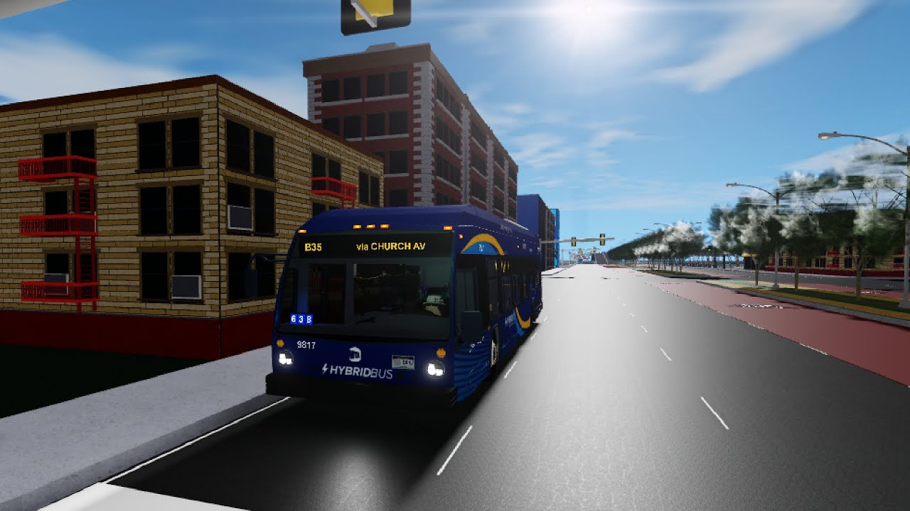 MTA | Nova LFS HEV | Route: B35 | ROBLOX (Custom Next Stop Announcements)