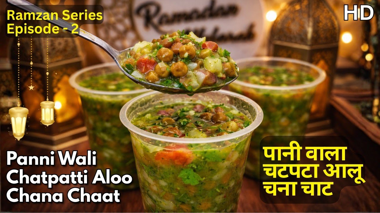 Pani Wali Aloo Chana Chaat 💚 Iftar Ki Sabse Refreshing Chaat | Ramzan Special | Episode 2 #ramadan