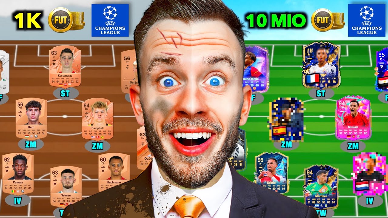 1.000 vs 10.000.000 Münzen Champions League Team in FC 25! 👀🤑 (*sehr wild*)