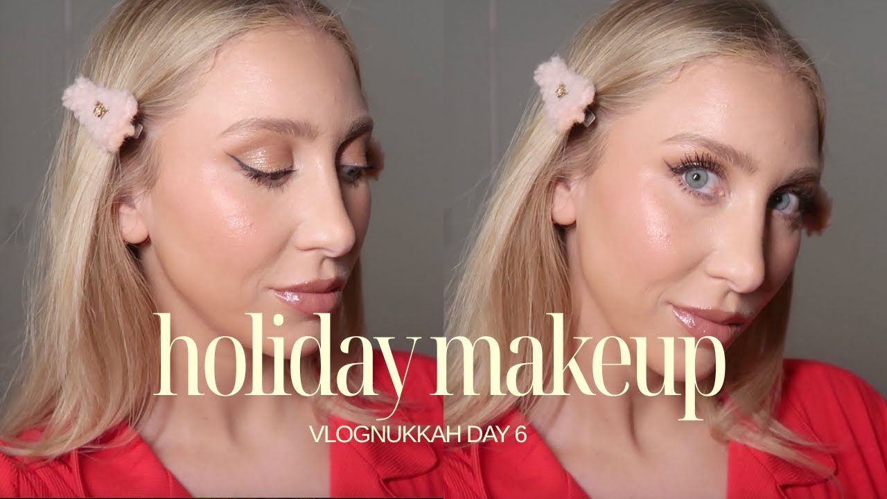 Vlognukkah Day 6! In-depth Holiday makeup tutorial + come to class with me + night out in NYC!