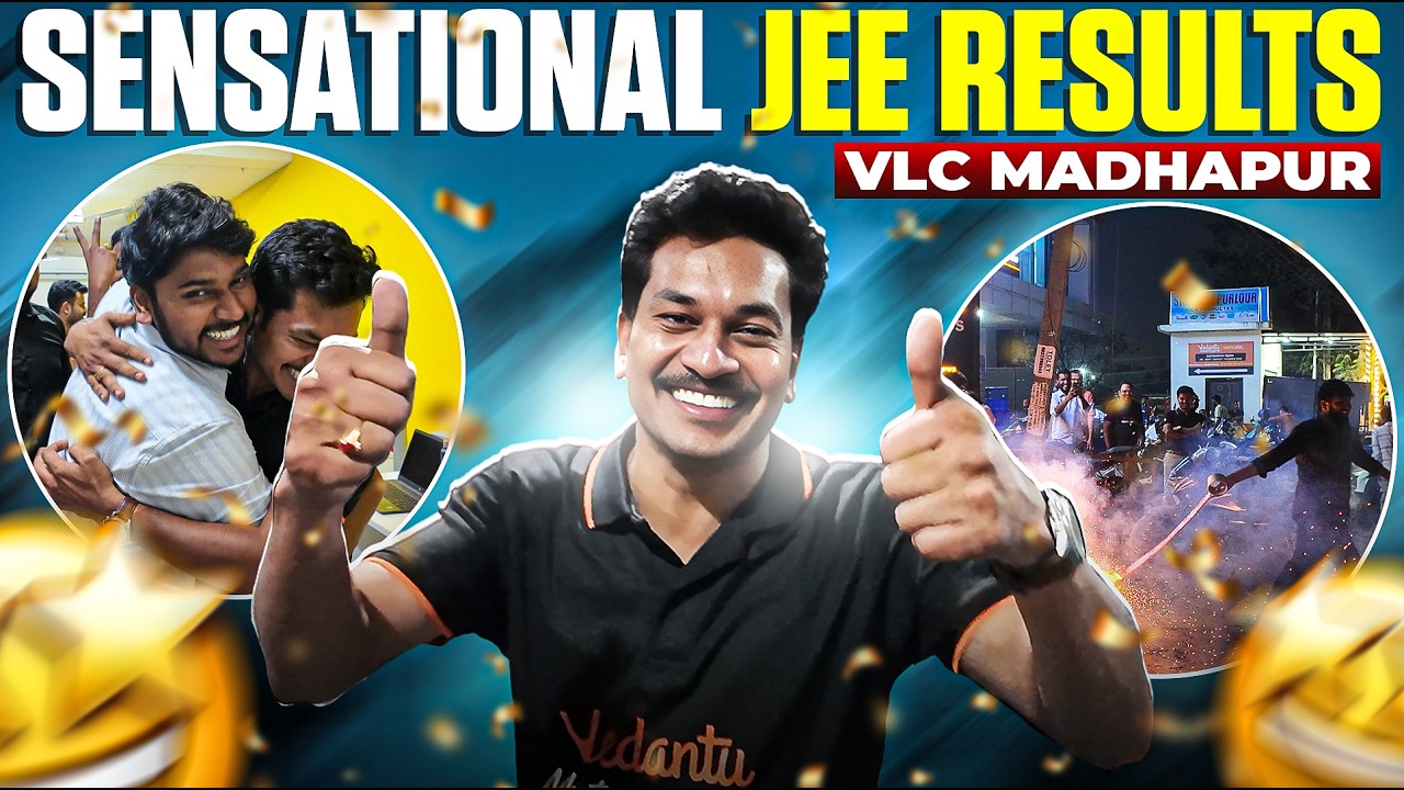 RESULTS ARE OUT! JEE LIVE Reaction at Vedantu Madhapur 😍