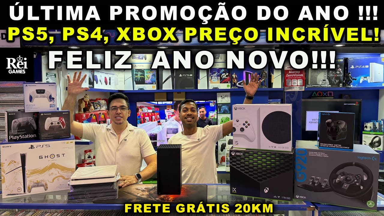 PS5, PS4, XBOX PRE&Ccedil;O INCR&Iacute;VEL! &Uacute;LTIMA PROMO&Ccedil;&Atilde;O DO ANO!!! REI GAMES