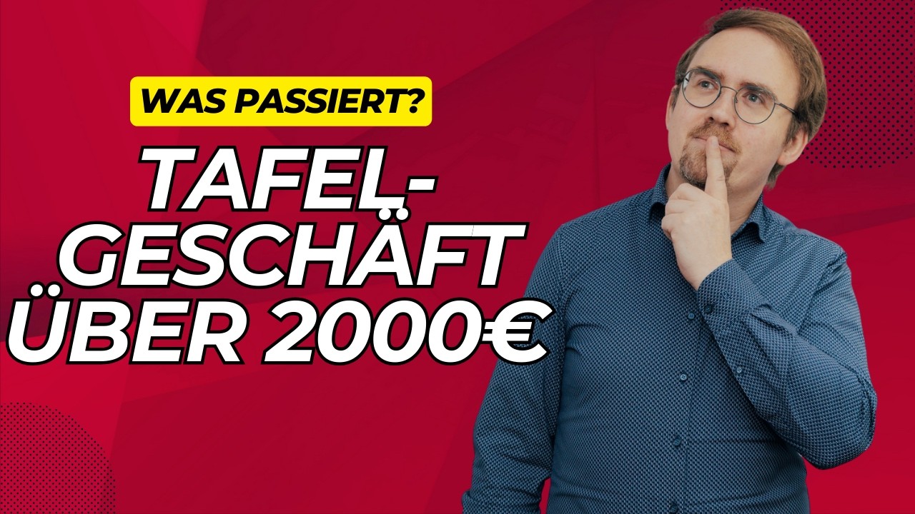 Edelmetalle &uuml;ber 2000 Euro als Tafelgesch&auml;ft. Was sind die Konsequenzen?