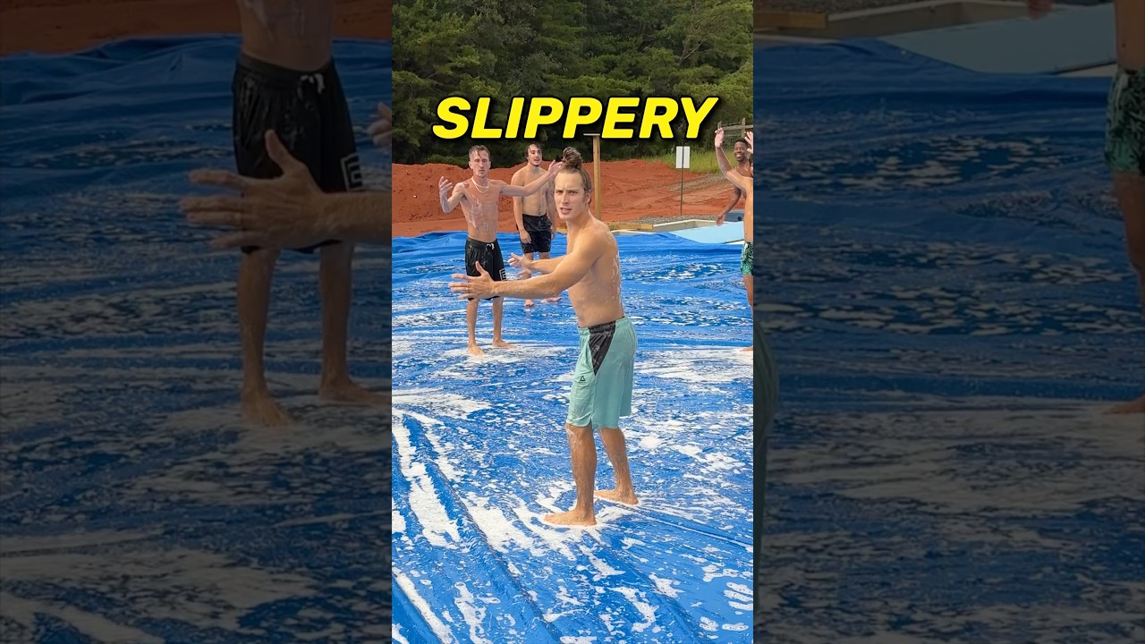 OH WAIT… IT’S SLIPPERY 😂