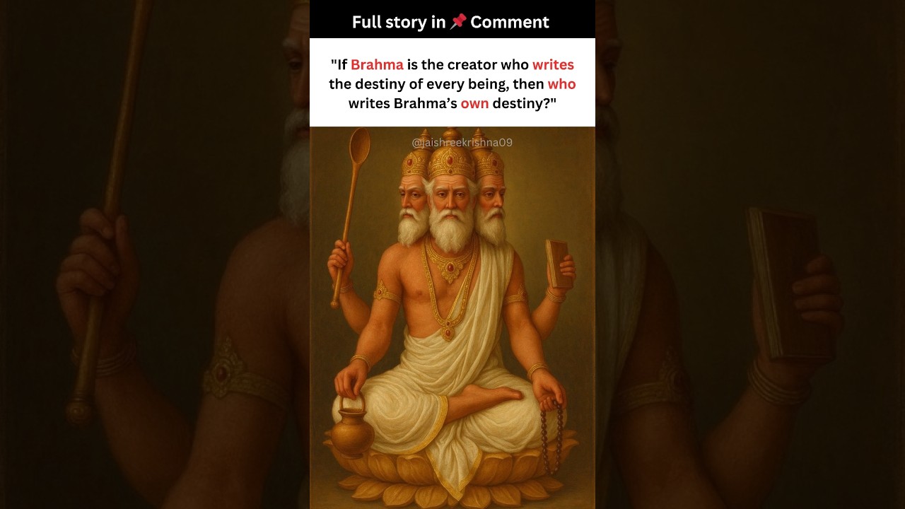 Who writes Brahma's destiny? #shorts #bramha #vishnu #shiv #lordbrahma
