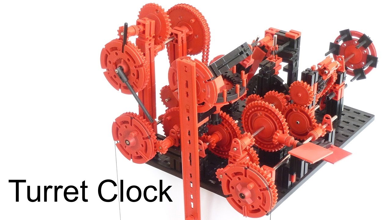Quarter striking Turret Clock / Tower Clock with fischertechnik