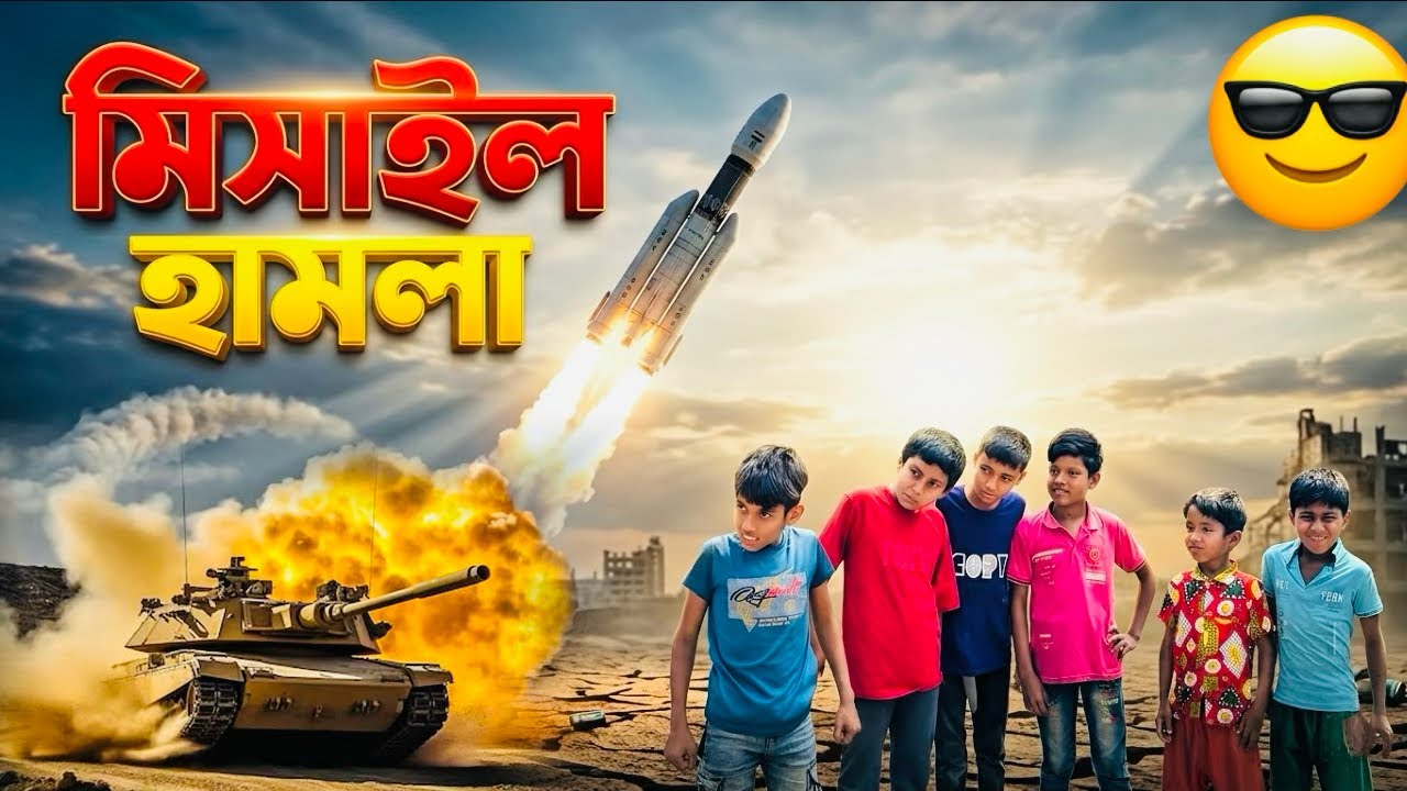 মিসাইল হামলা | Missile hamla | Mojar palli gram video | Abdullah & Ruman & Rabbi 🌝