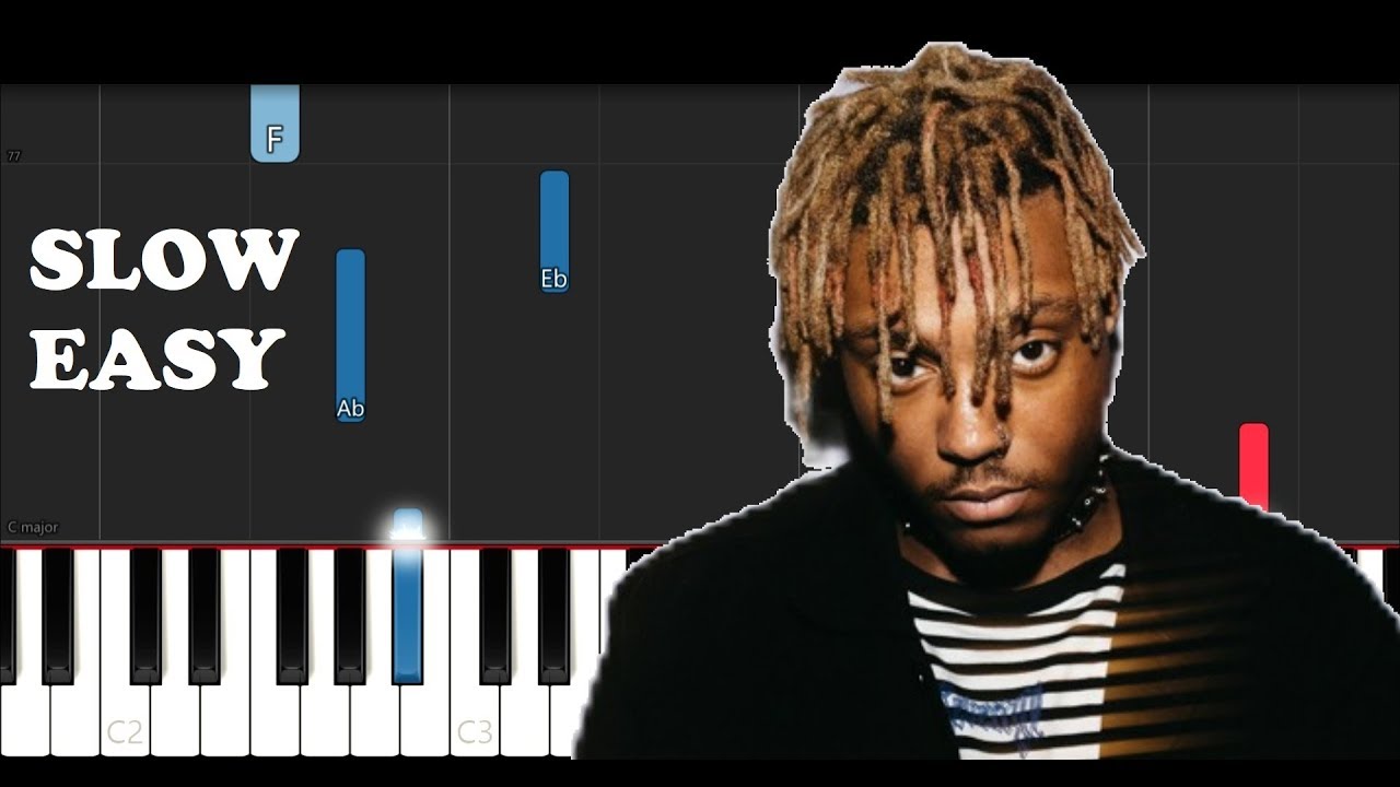 Juice Wrld - Roses (SLOW EASY PIANO TUTORIAL)