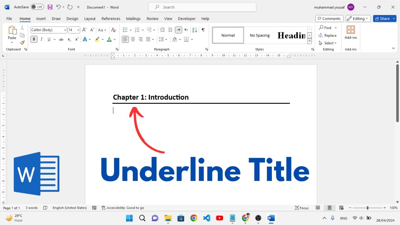 😎👍 Как подчеркнуть заголовки глав в Microsoft Word