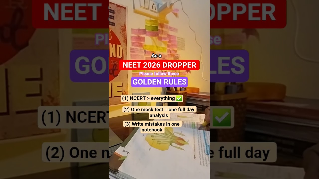 Golden rules must follow #neet2026 #neetshorts #neetpreparation #studyshorts #viralshorts