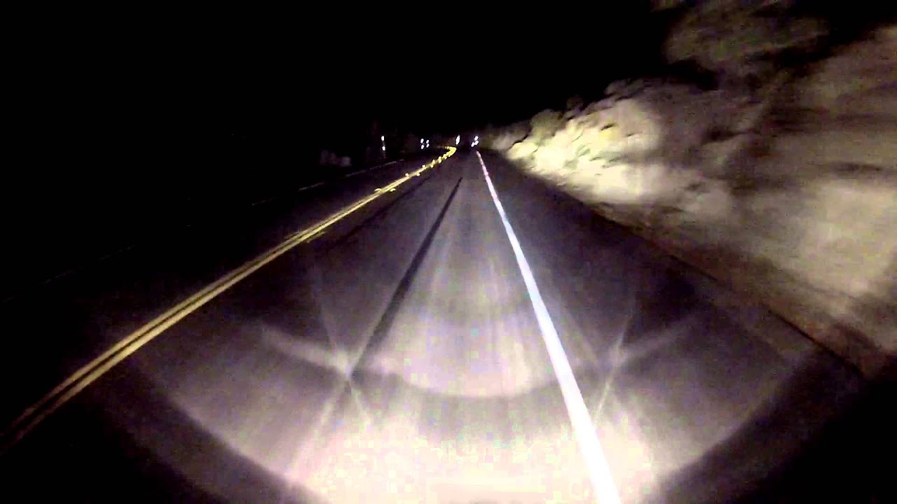 Night ride on Angeles Crest Highway CA-2 (Season: FALL, Late September)
