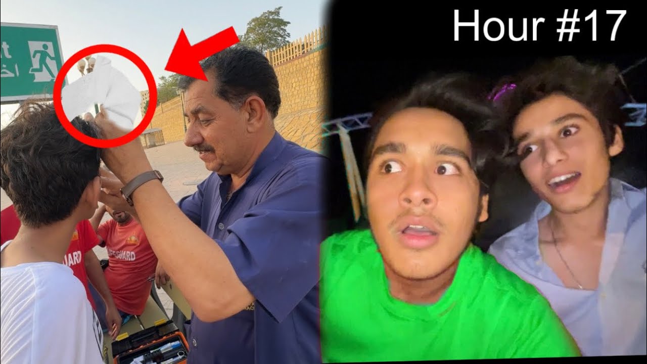 Surviving 24 hours in amusement park😳🛝