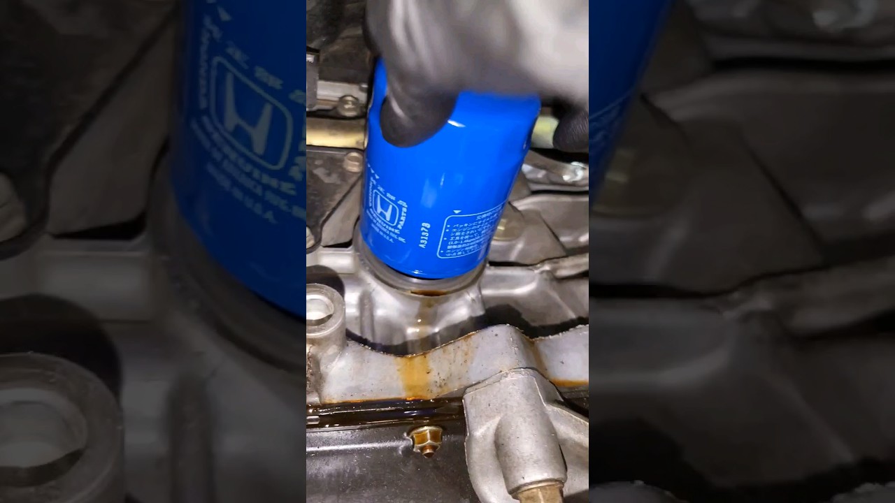 No Sauce In The Filter🔧🛢️ #honda #oilchange #satisfyingvideos #bingbong #hondatech