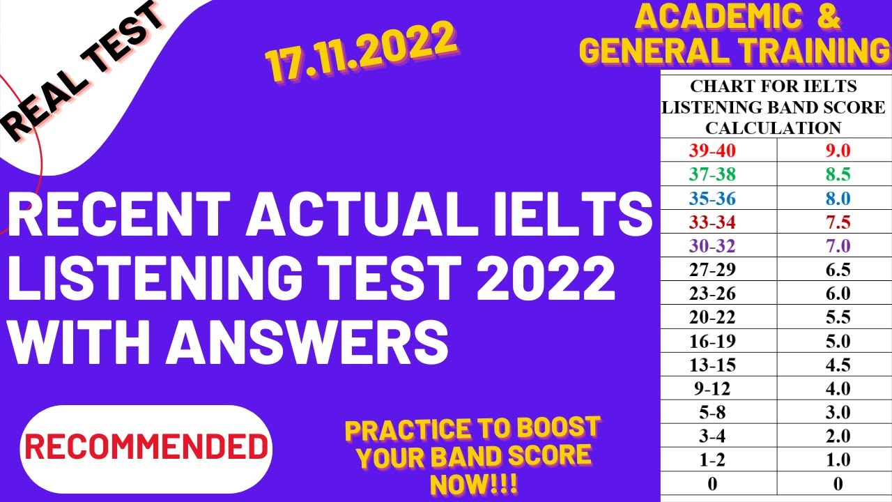 IELTS Listening Practice Test 2022 with Answers | 17.11.2022