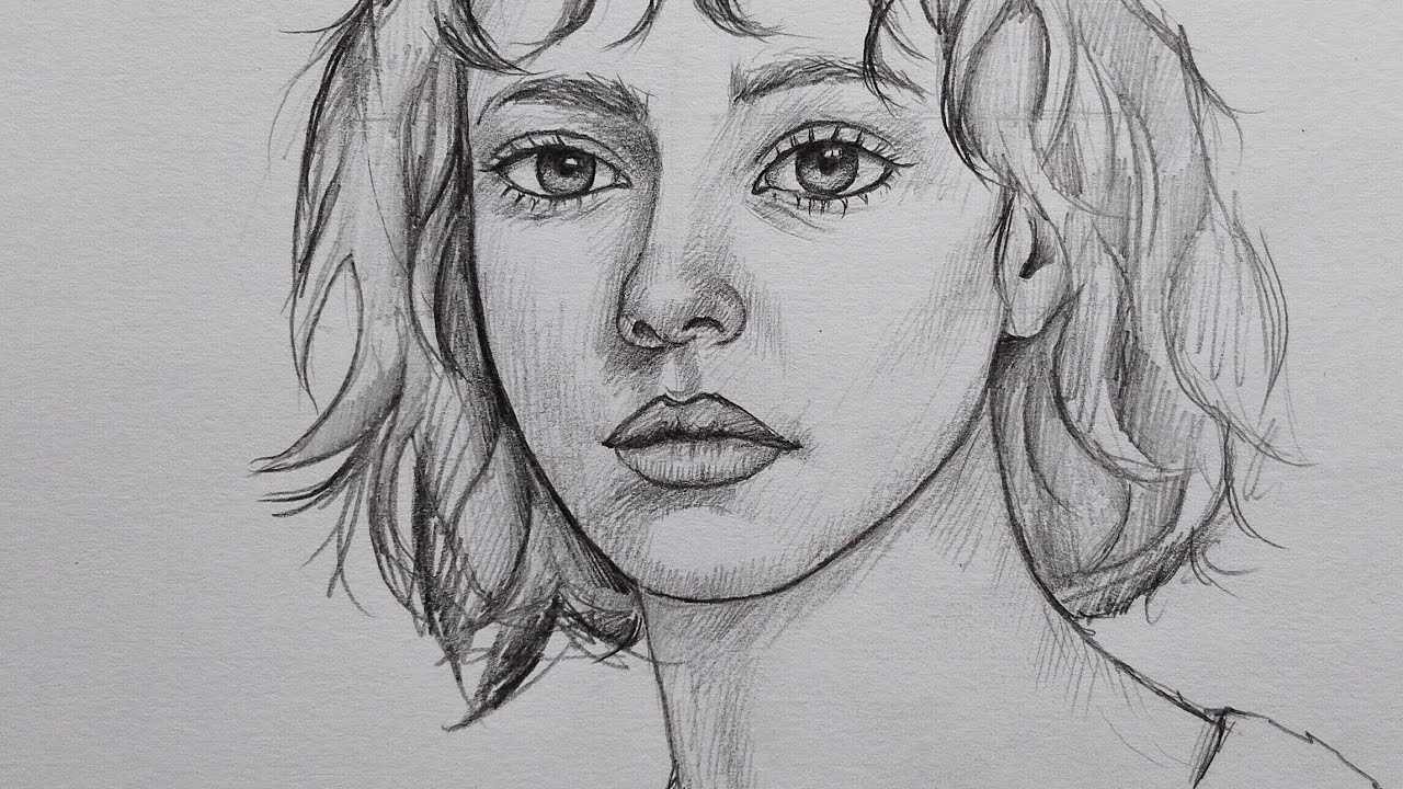 How to Draw a Girl's Face || Easy Girl Face Drawing || Loomis Method