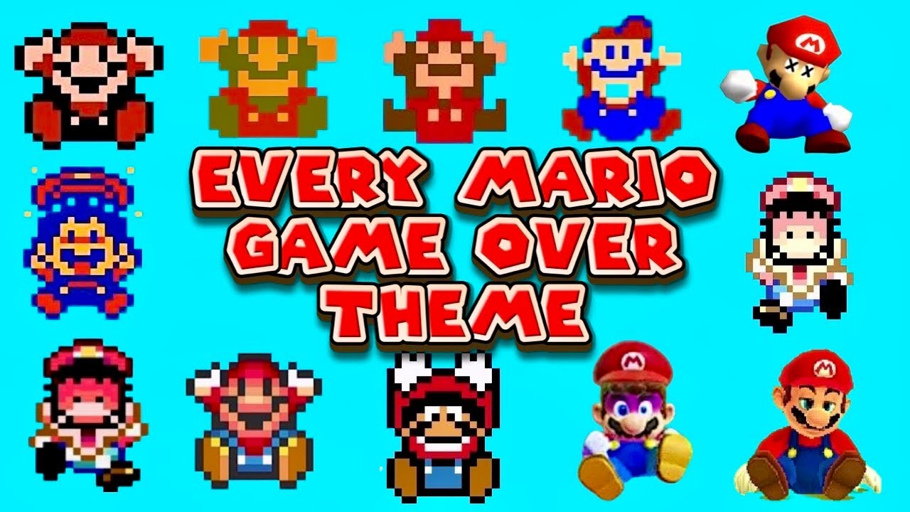Every Super Mario Game Over Theme Ever!