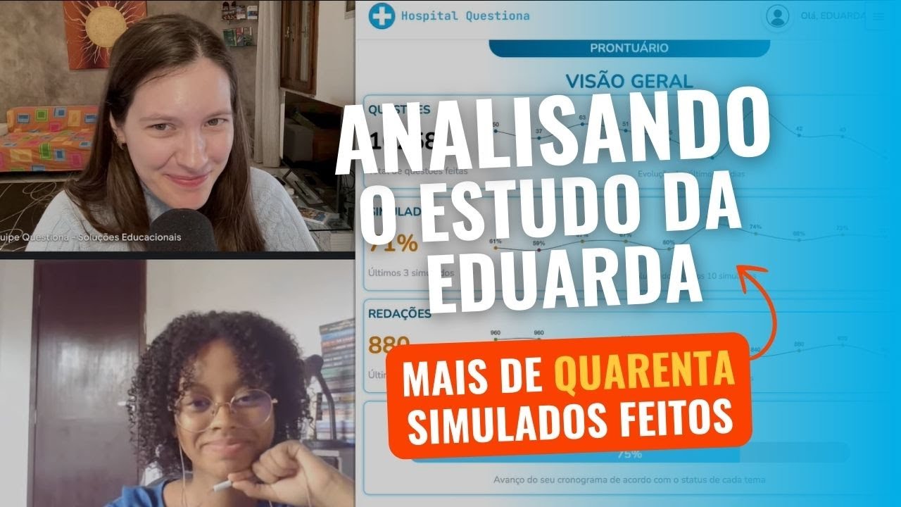 Mais de 40 SIMULADOS para o ENEM feitos | Analisando o estudo da Eduarda 🚀