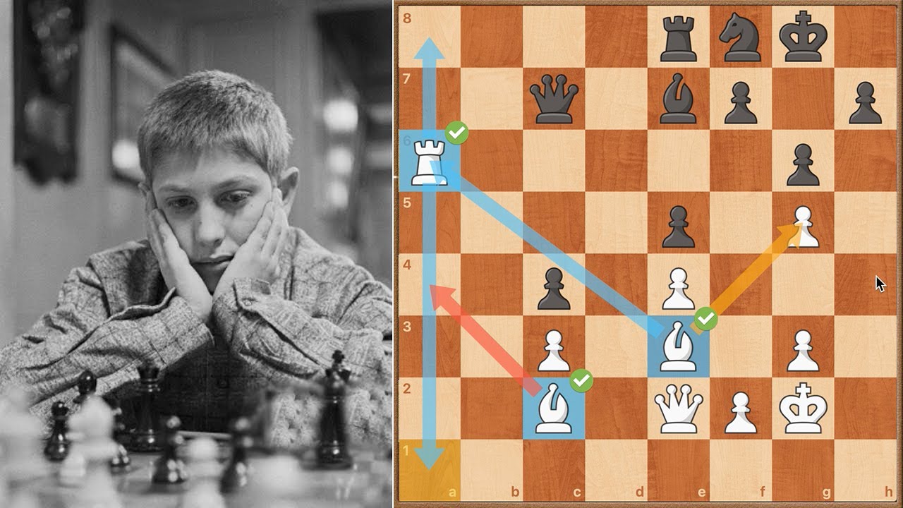 ♠️ Bobby Fischer HUMILLA en Ajedrez a Ruben Shocron con los alfiles más violentos