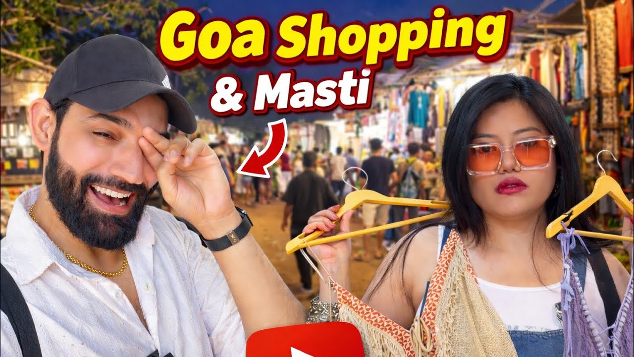 GOA में बोहत सारी Shoping की 🤩🤩 Goa Vlog, Shopping, Exploring, Party, Beach,  #goa #goashopping 